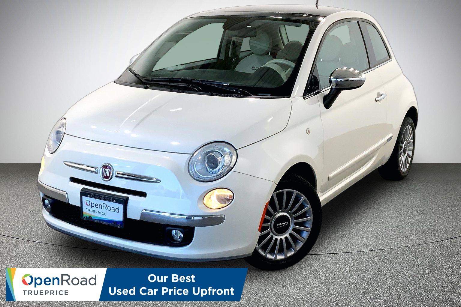 White 2014 FIAT 500 Hatchback Front-Wheel Drive Automatic
