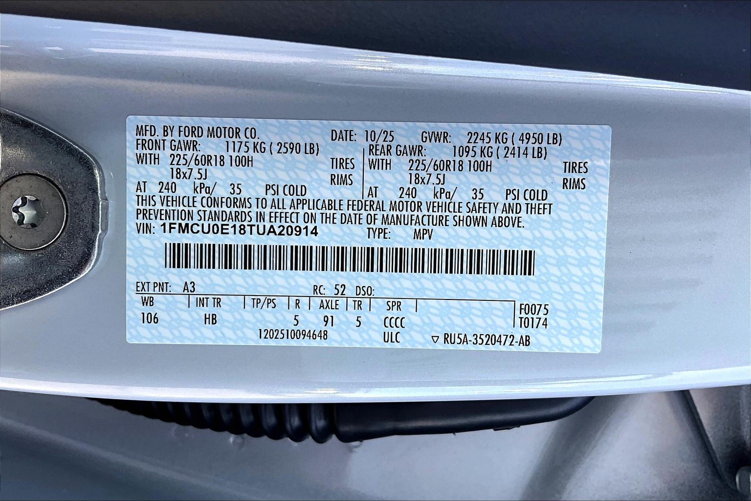 New 2026 Ford Escape Plug-In Hybrid Base Plug-in Hybrid in Oklahoma City  #TUA20914 | Bob Moore Ford