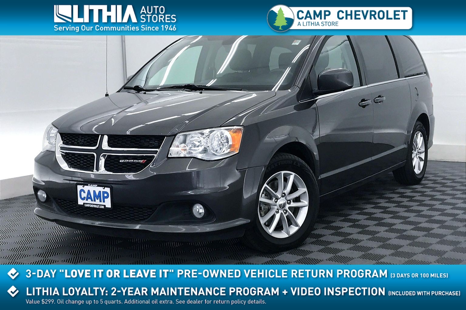 Pre Owned 2019 Dodge Grand Caravan Sxt Extended Sport Van In Spokane 656453cc Camp Chevrolet