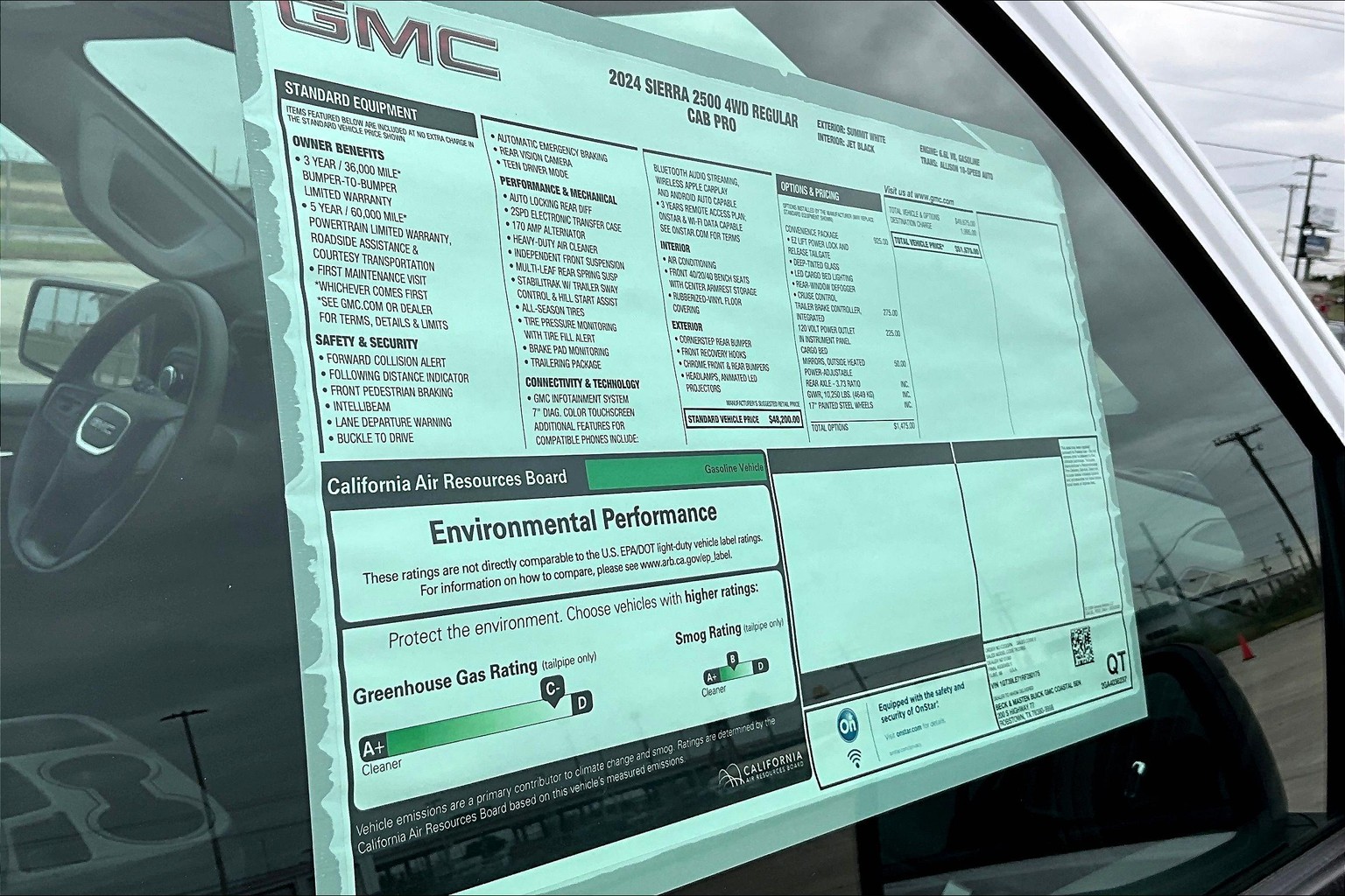 Window Sticker for 2018 Mazda Mazda6 Signature Auto