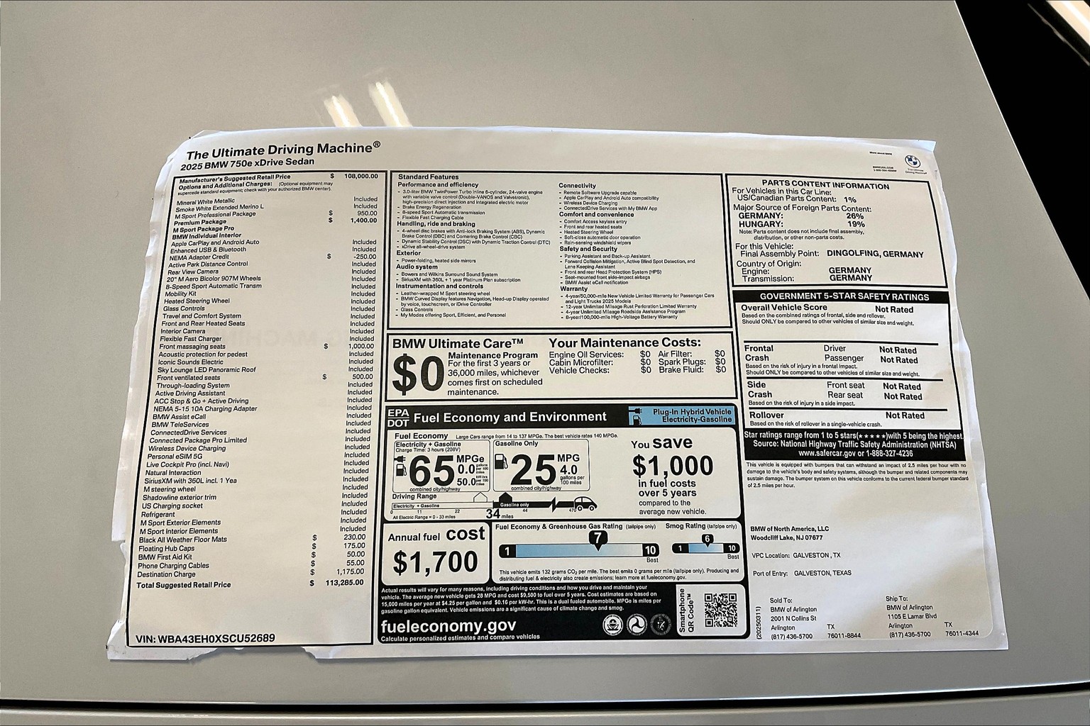 7 Series Plug-In Hybrid 750e xDrive