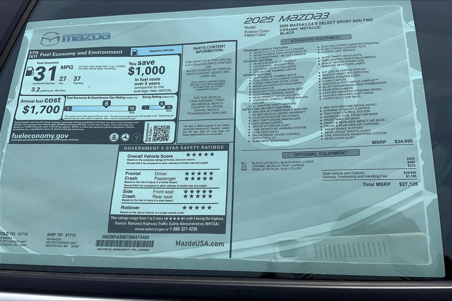Mazda3 Sedan 2.5 S Select Sport