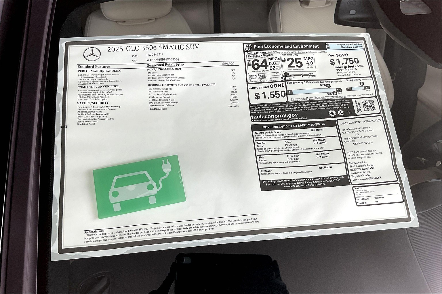 GLC 350e 4MATIC SUV