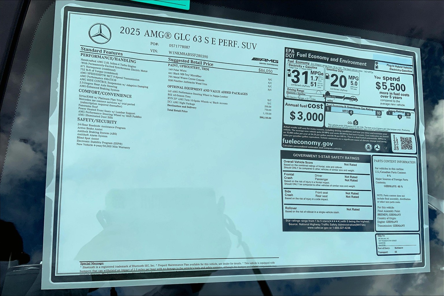 AMG GLC 63 S E Performance SUV