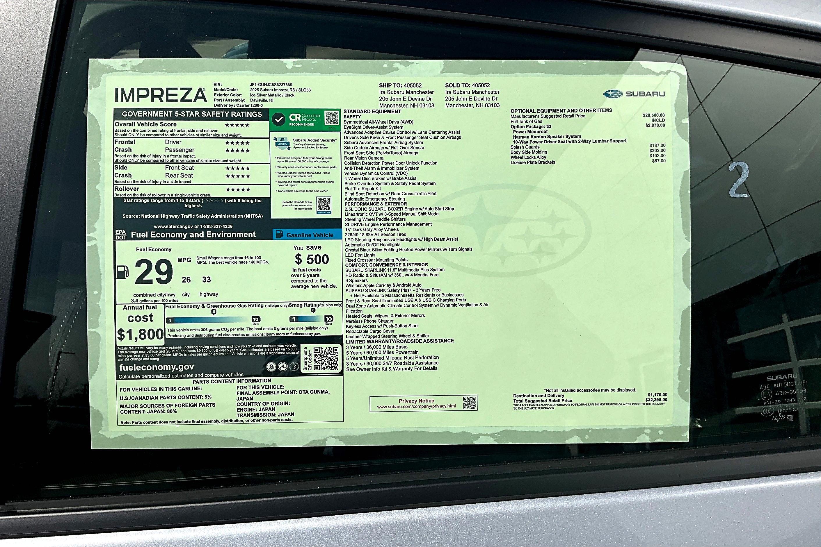 Impreza Hatchback RS