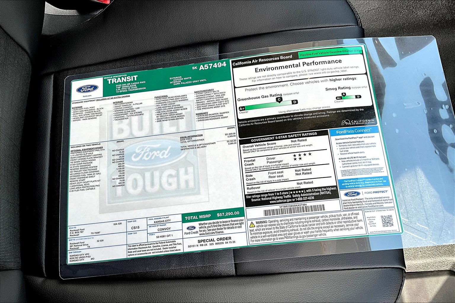 Transit Van 250 High Roof w/148-inch WB