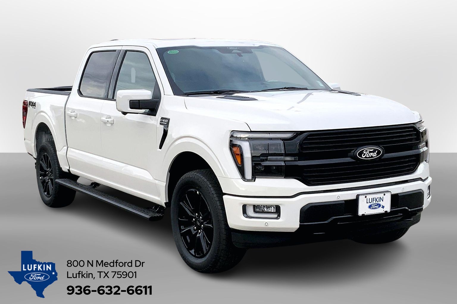 2025 Ford F-150 Platinum Star White Metallic Tri-Coat at Lufkin Ford