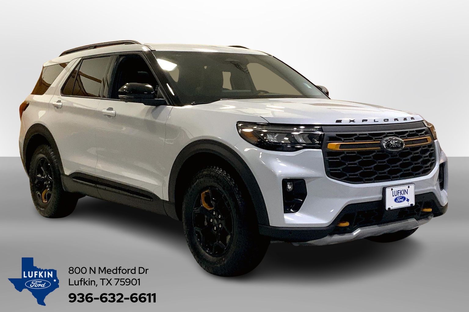 2026 Ford Explorer Tremor Space White at Lufkin Ford
