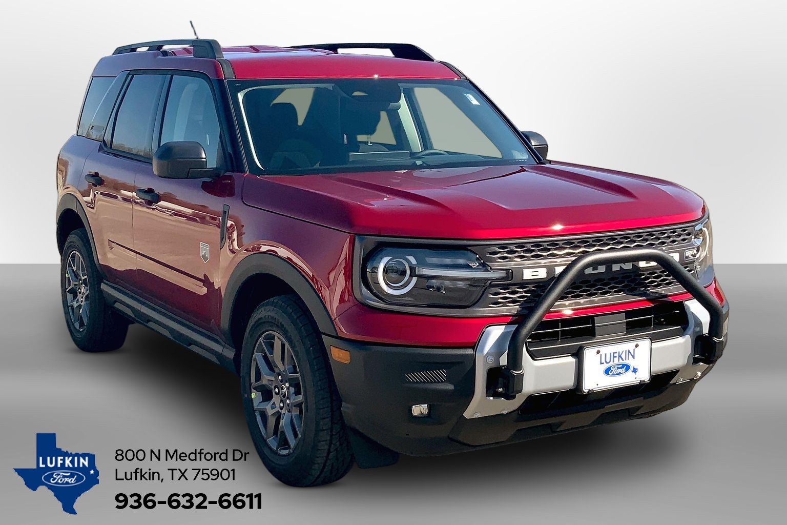 2026 Ford Bronco Sport Big Bend Ruby Red Metallic Tinted Clearcoat at Lufkin Ford
