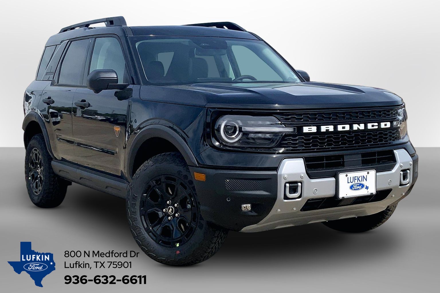 2026 Ford Bronco Sport Badlands Shadow Black at Lufkin Ford