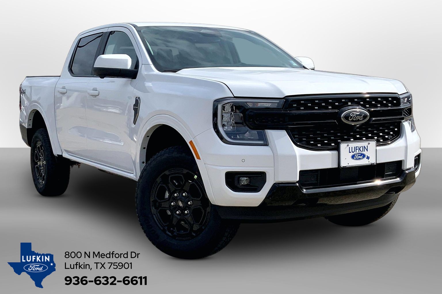 2026 Ford Ranger LARIAT Oxford White at Lufkin Ford