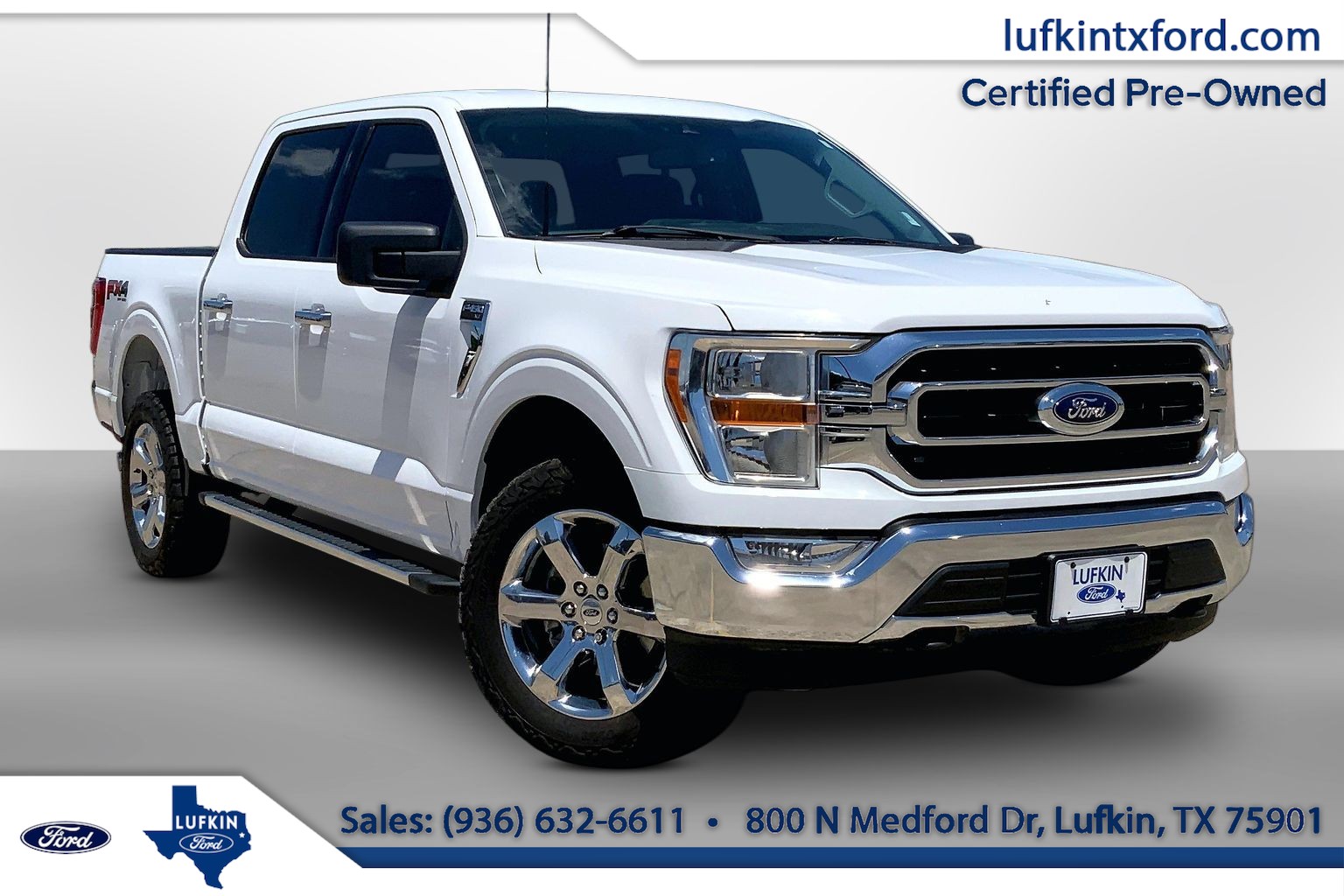 2022 Ford F-150 XLT WHITE at Lufkin Ford