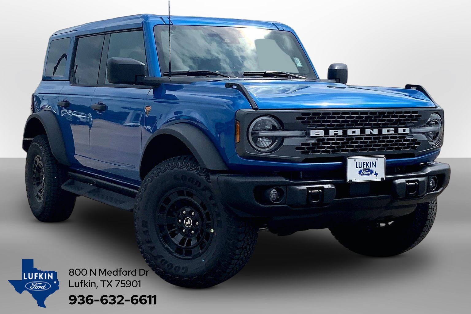 2026 Ford Bronco Badlands Velocity Blue Metallic at Lufkin Ford