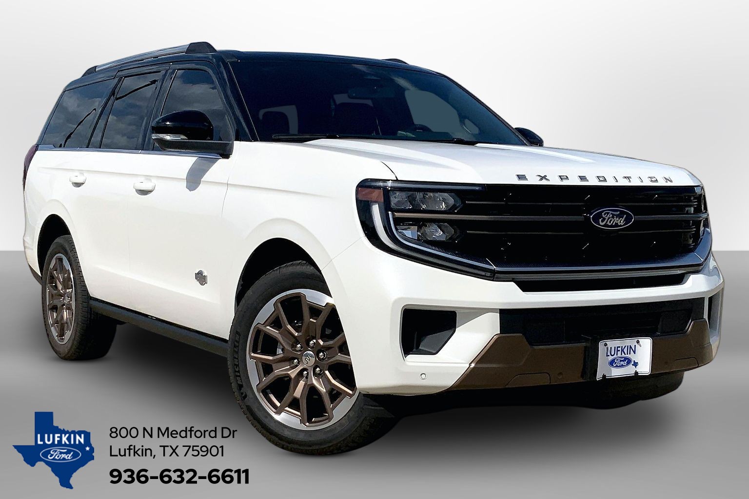 2026 Ford Expedition King Ranch Star White Metallic Tri-Coat at Lufkin Ford