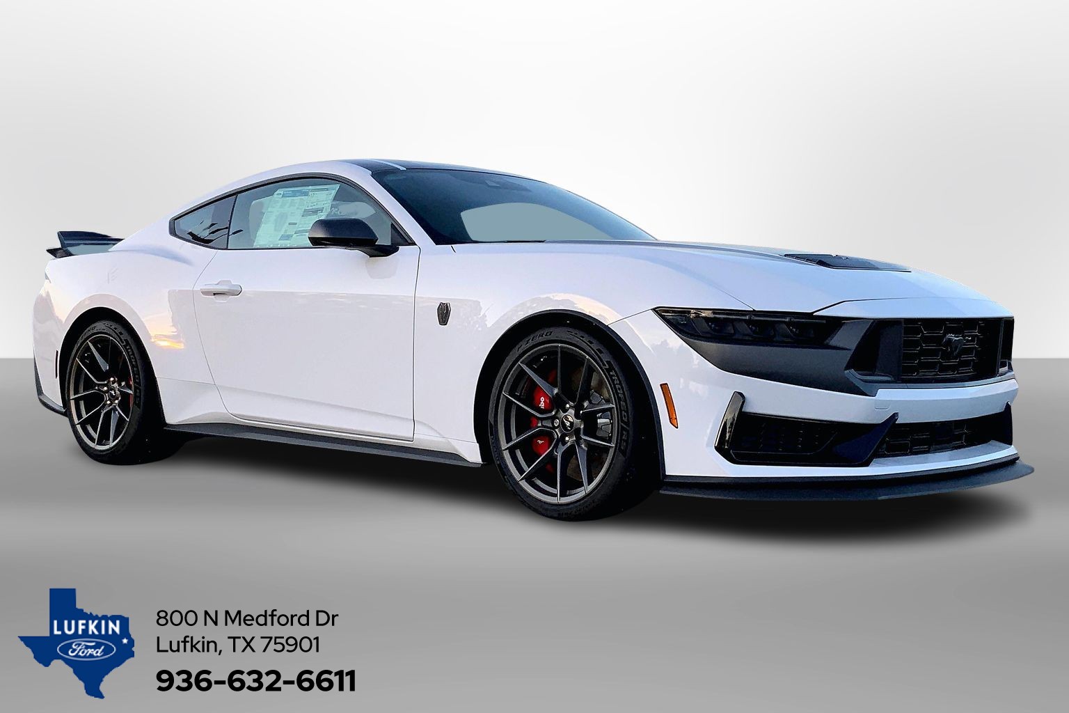 2025 Ford Mustang Dark Horse Fastback Oxford White at Lufkin Ford
