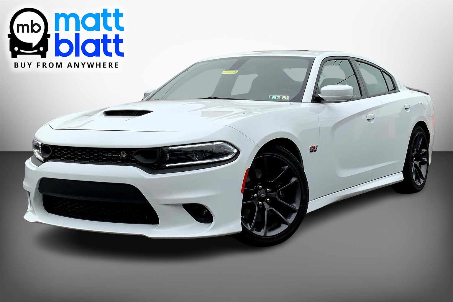 White Tire Markers on the 2020 Dodge Charger Scatpack 