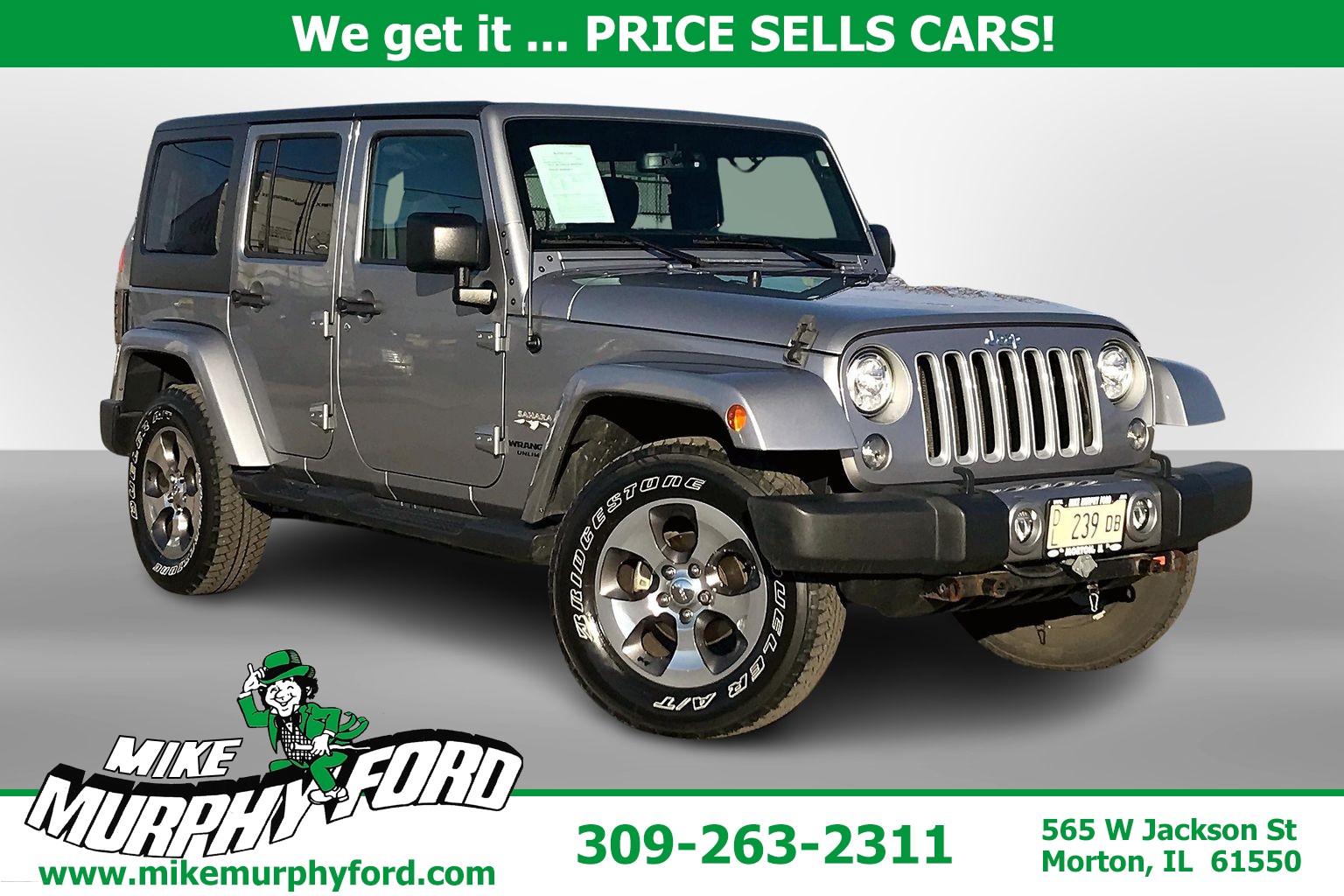 Pre-Owned 2017 Jeep Wrangler Unlimited 4WDUnlimited Sahara 4 Door SUV in  Morton #646481 | Mike Murphy Ford