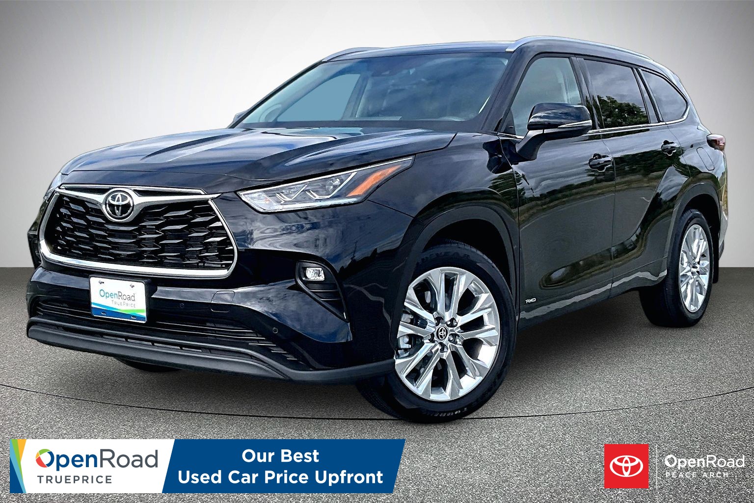 Midnight Black Metallic 2026 Toyota Highlander Hybrid SUV / Crossover All-Wheel Drive Automatic