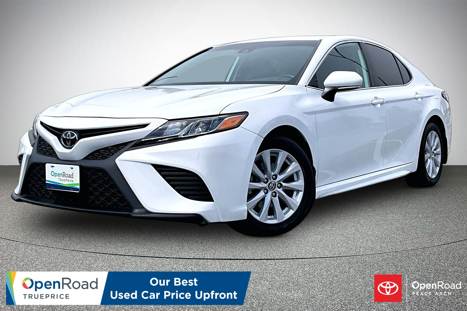 Super White 2020 Toyota Camry Sedan Front-Wheel Drive Automatic