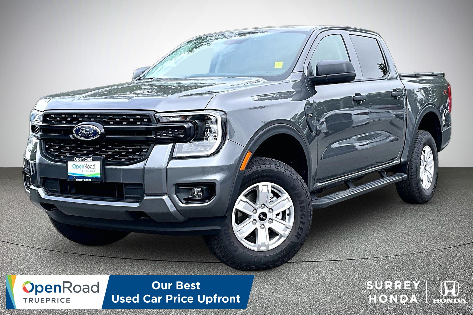 Gray (Carbonized Grey Metallic) 2026 Ford Ranger XL SuperCrew 4WD Pickup Truck Four-Wheel Drive Automatic