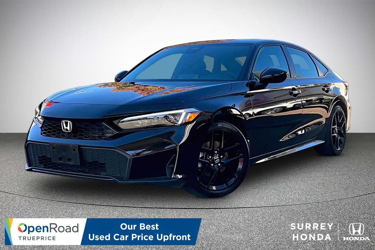 Crystal Black pearl 2025 Honda Civic Hybrid Sedan Front-Wheel Drive Automatic