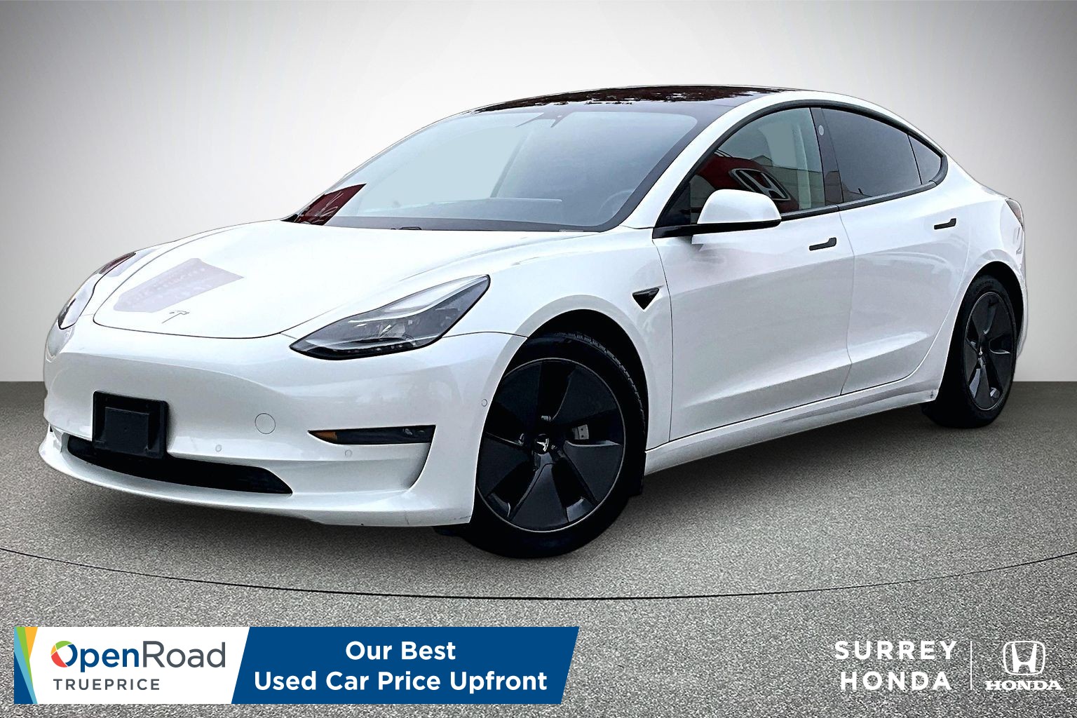 White 2021 Tesla Model 3 Sedan Rear-Wheel Drive Automatic