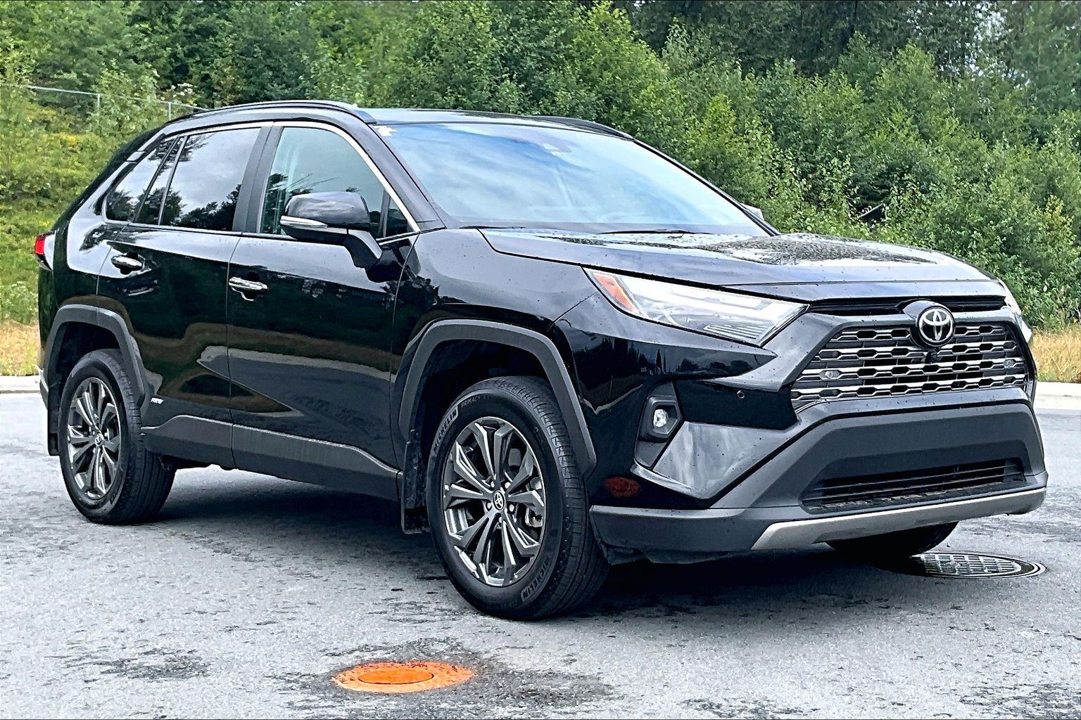 Midnight Black Metallic 2025 Toyota RAV4 Hybrid SUV / Crossover All-Wheel Drive Automatic