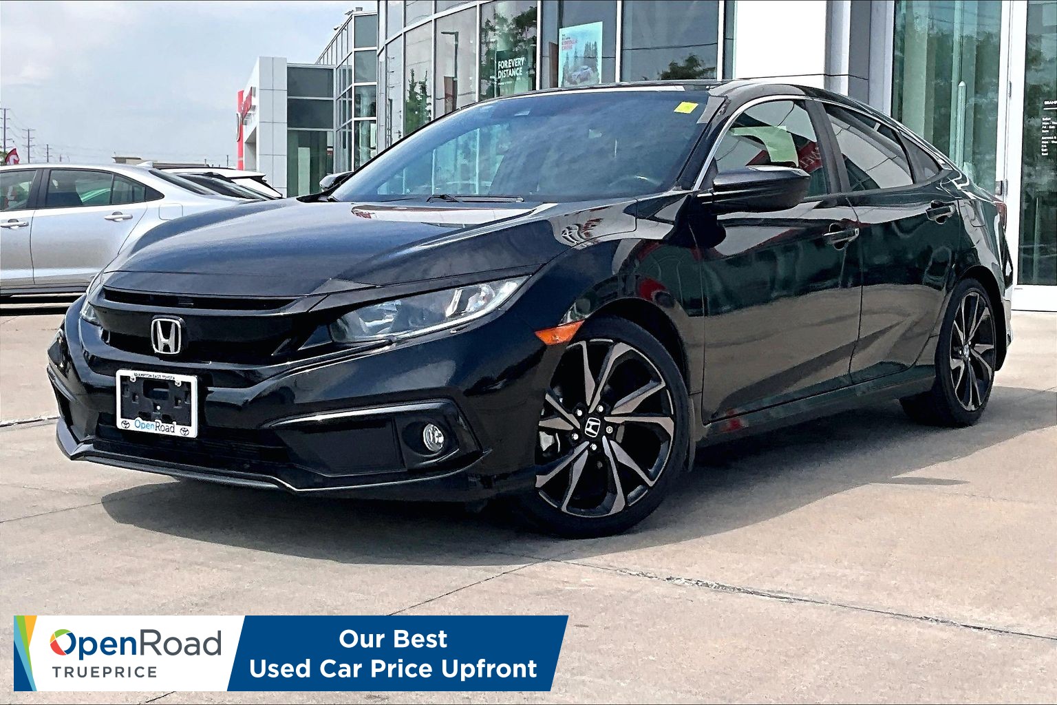 Crystal Black Pearl 2019 Honda Civic Sport FWD Sedan Front-Wheel Drive Automatic