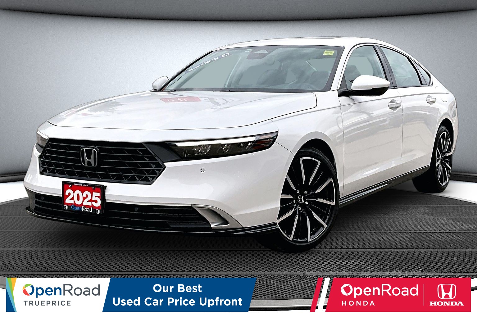 Platinum White Pearl 2025 Honda Accord Hybrid Sedan Front-Wheel Drive Automatic