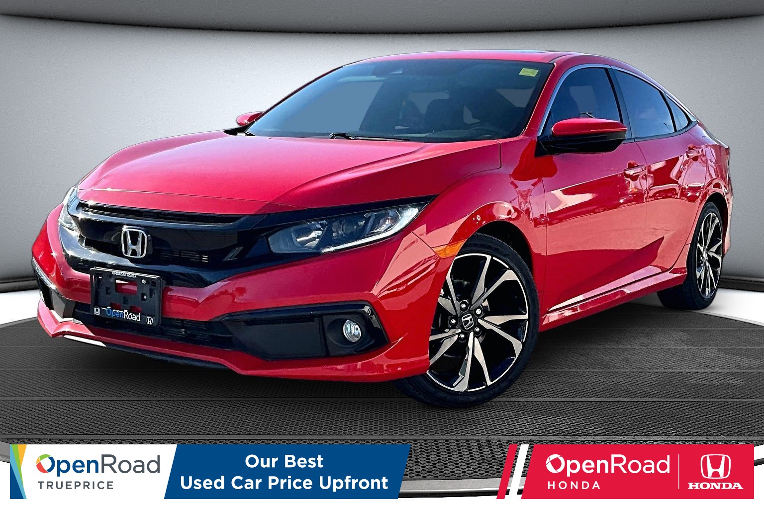 Rallye Red 2021 Honda Civic Sedan Front-Wheel Drive Automatic