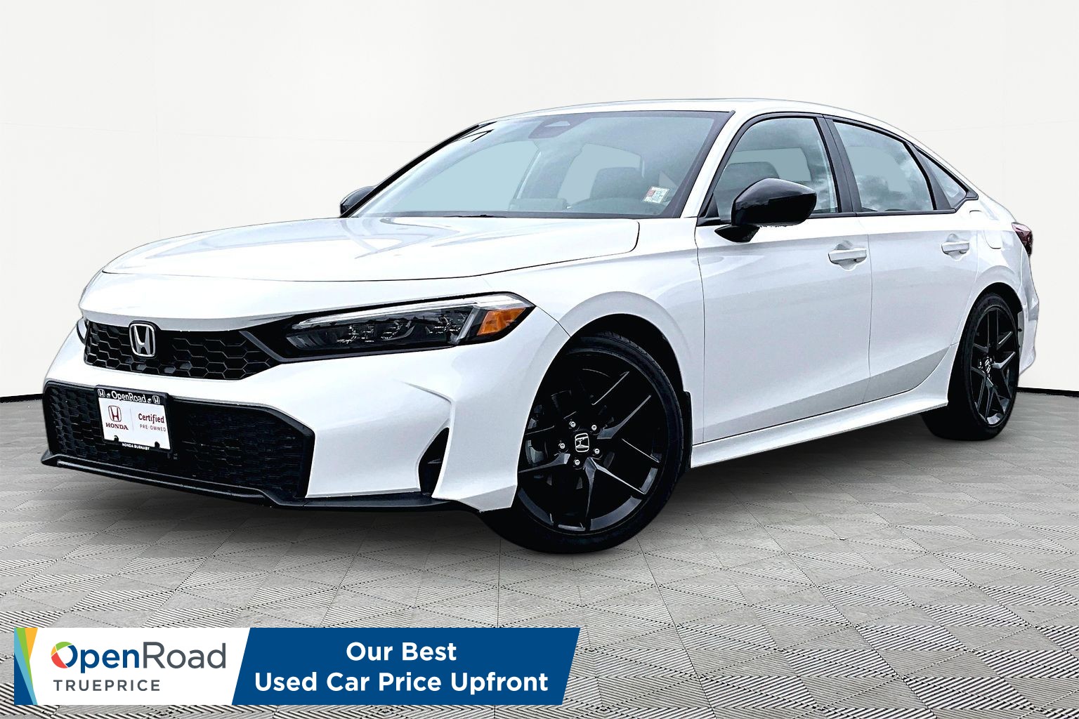 Platinum White Pearl 2026 Honda Civic Sedan Front-Wheel Drive Automatic