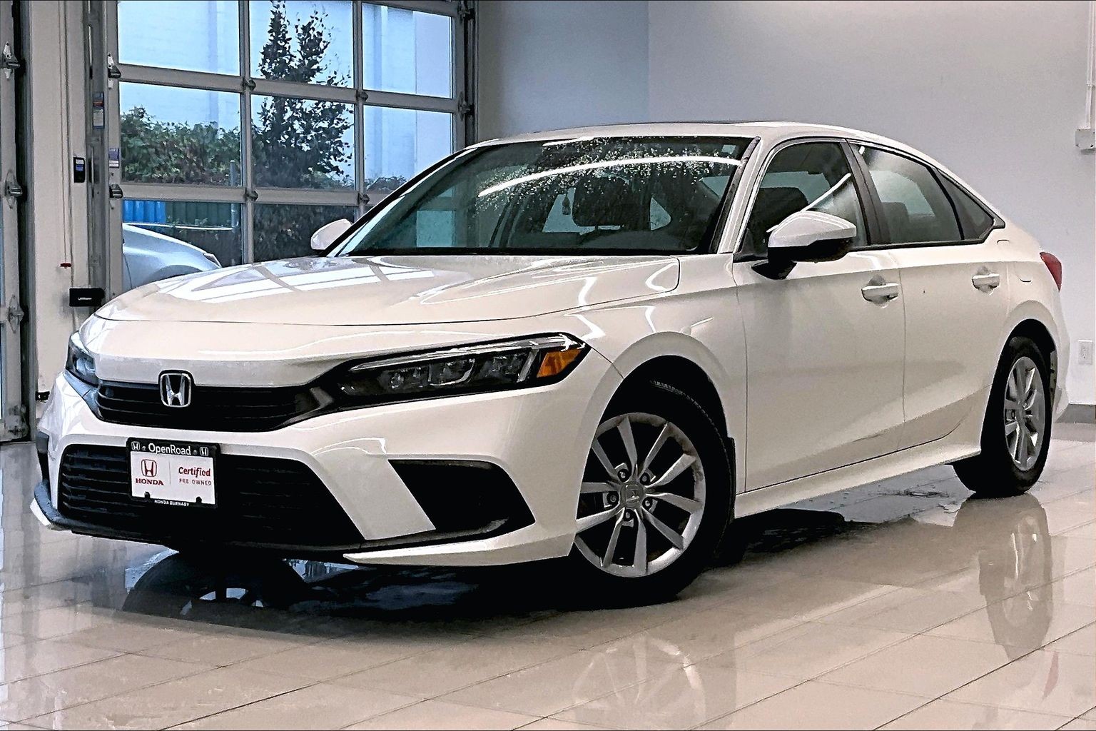 Platinum White Pearl 2024 Honda Civic Sedan Front-Wheel Drive Automatic