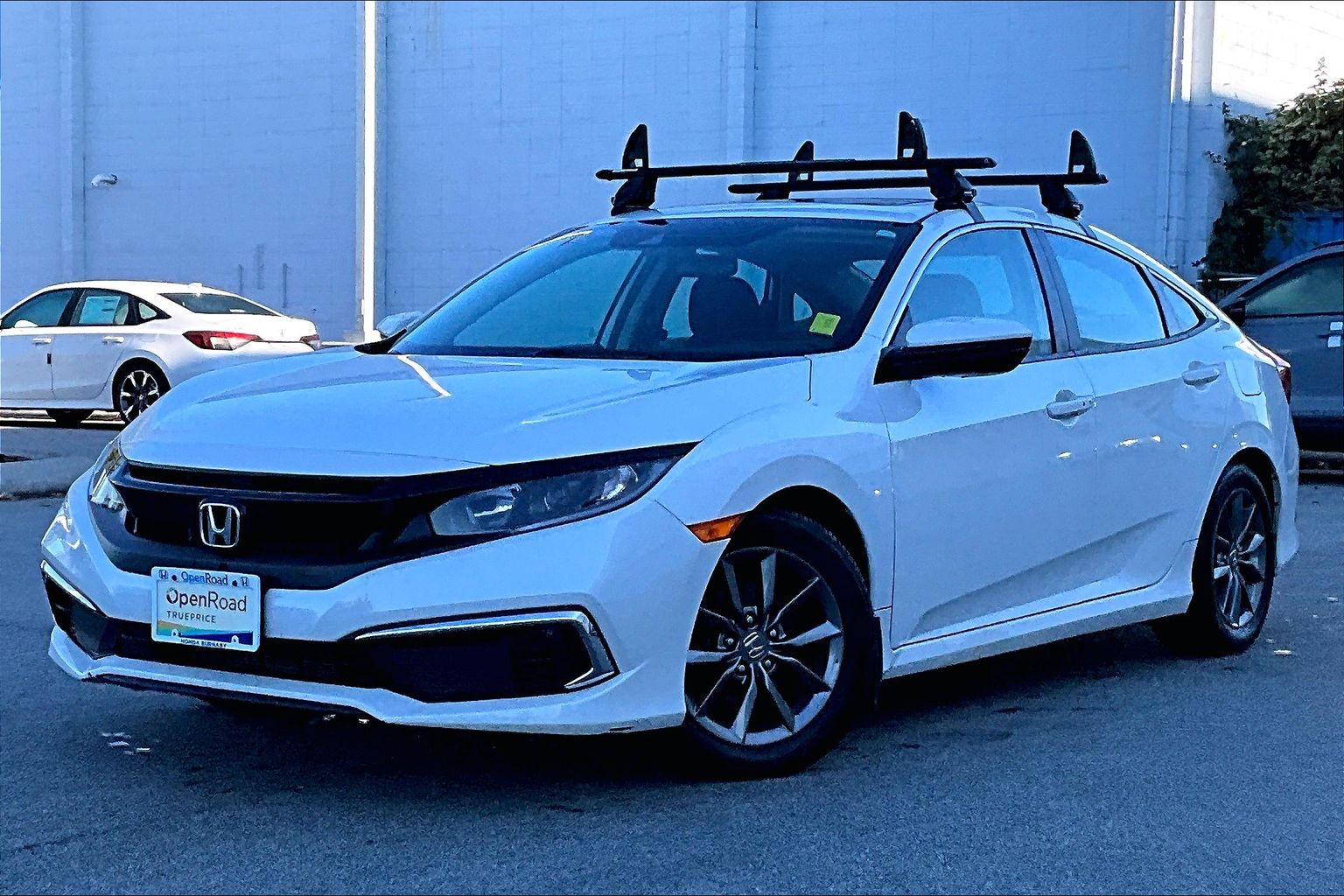Platinum White Pearl 2020 Honda Civic Sedan Front-Wheel Drive Automatic
