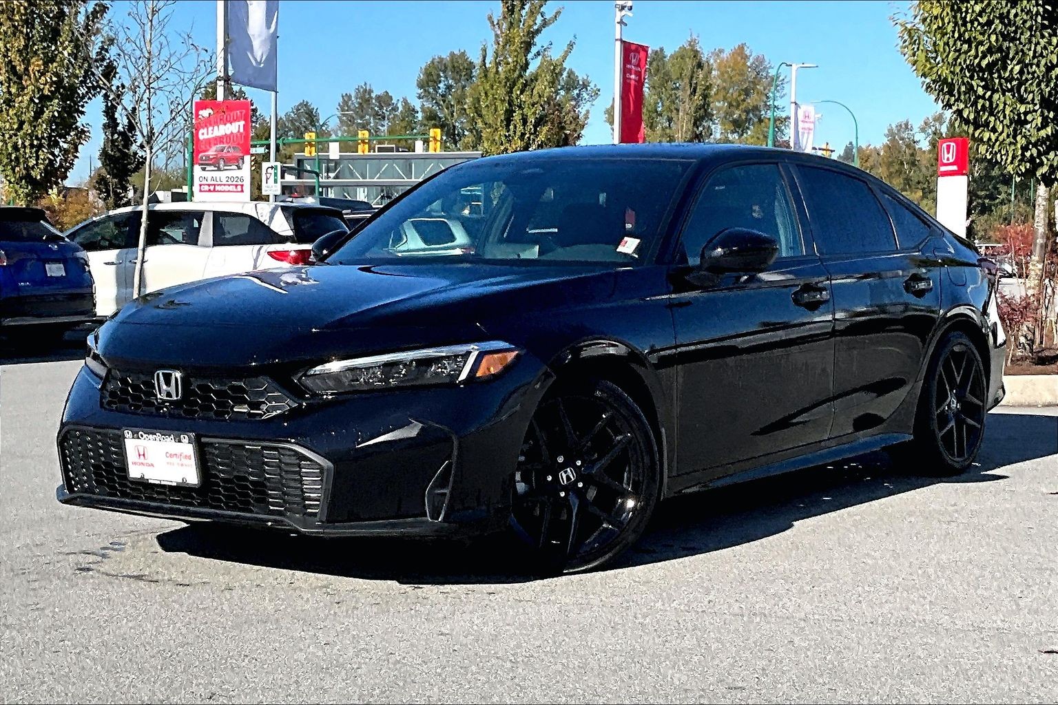 Crystal Black pearl 2025 Honda Civic Hybrid Sedan Front-Wheel Drive Automatic