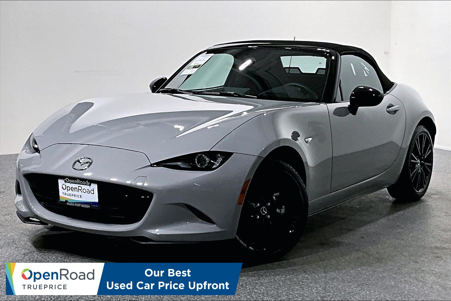 Gray (Aero Grey Metallic) 2024 Mazda MX-5 Convertible Manual