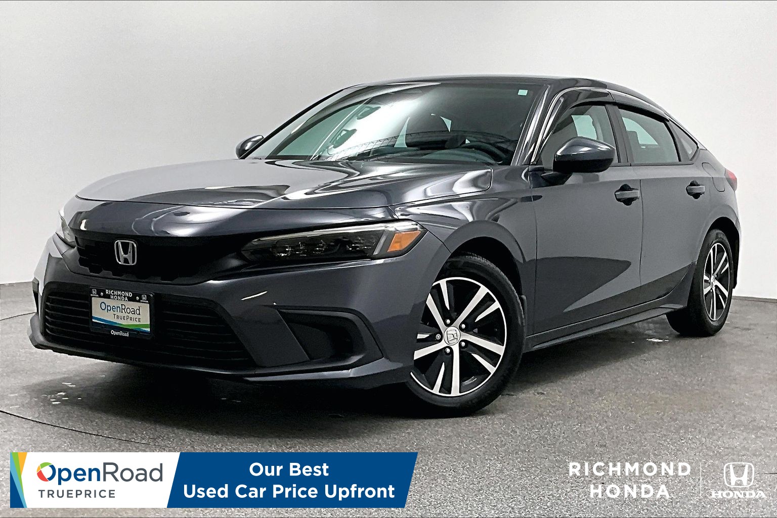Gray (Meteoroid Grey Met) 2022 Honda Civic Hatchback LX FWD Hatchback Front-Wheel Drive Automatic