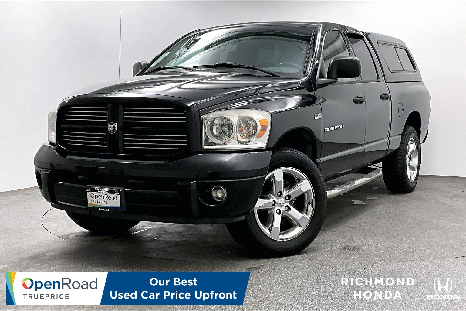 Black 2007 Dodge RAM 1500 Pickup Truck Four-Wheel Drive Automatic