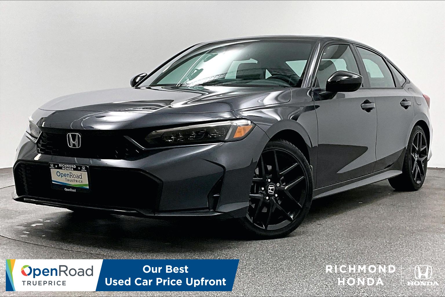 Gray (METEOROID GREY METALLLIC) 2025 Honda Civic Hybrid Sedan Front-Wheel Drive Automatic