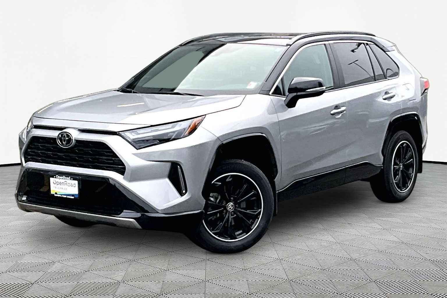 Silver Sky Metallic with Black Roof 2025 Toyota RAV4 Hybrid SUV / Crossover All-Wheel Drive Automatic