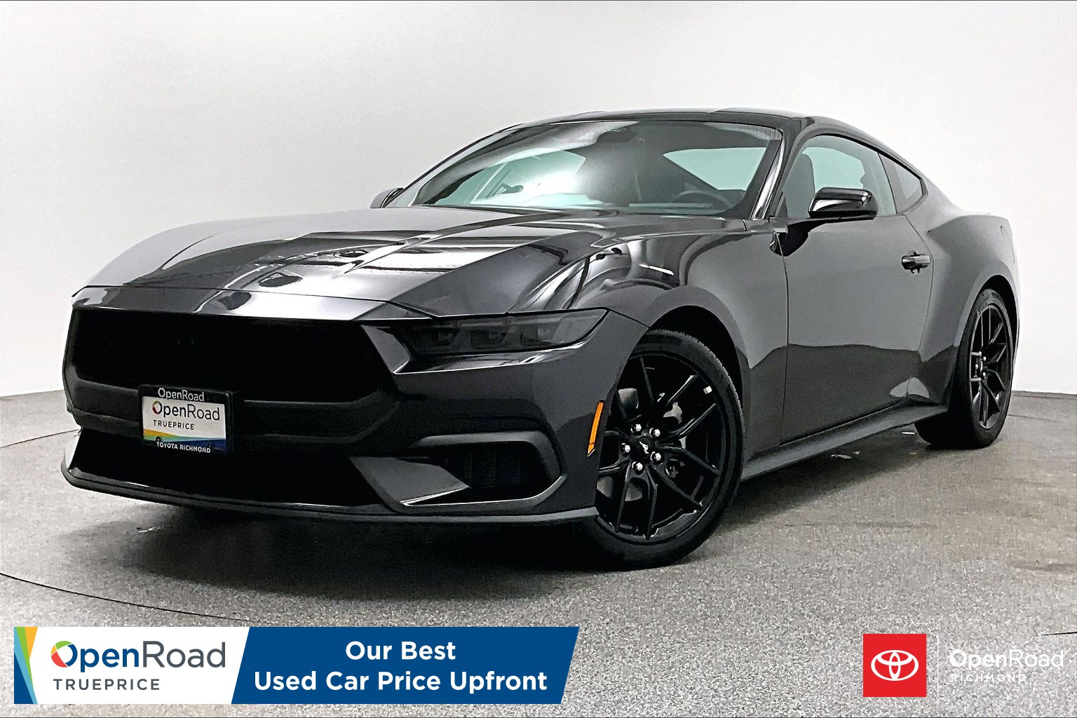 Gray (Dark Matter Grey Metallic) 2024 Ford Mustang EcoBoost Fastback RWD Coupe Rear-Wheel Drive Automatic
