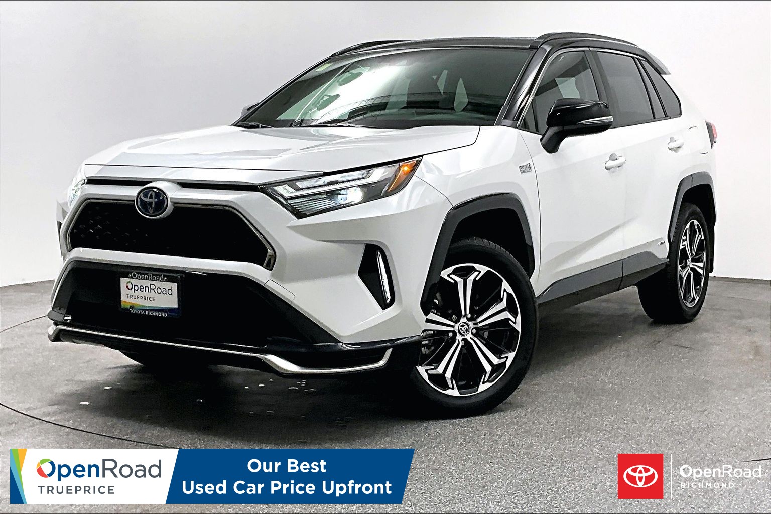 Wind Chill Pearl w/ Black Roof 2024 Toyota RAV4 Prime SUV / Crossover All-Wheel Drive Automatic