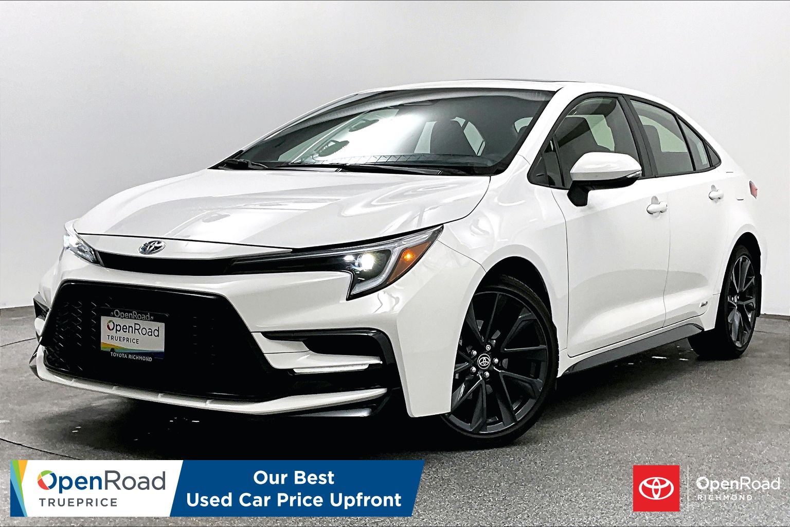 White 2025 Toyota Corolla Hybrid Sedan All-Wheel Drive Automatic
