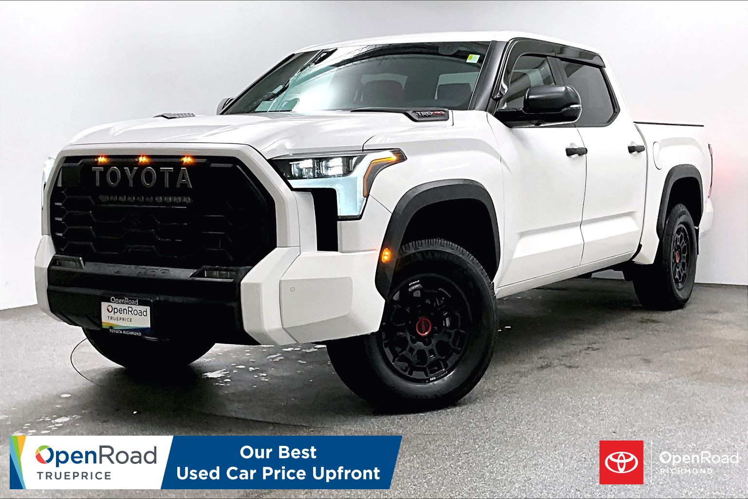White 2024 Toyota Tundra Hybrid Pickup Truck Four-Wheel Drive Automatic