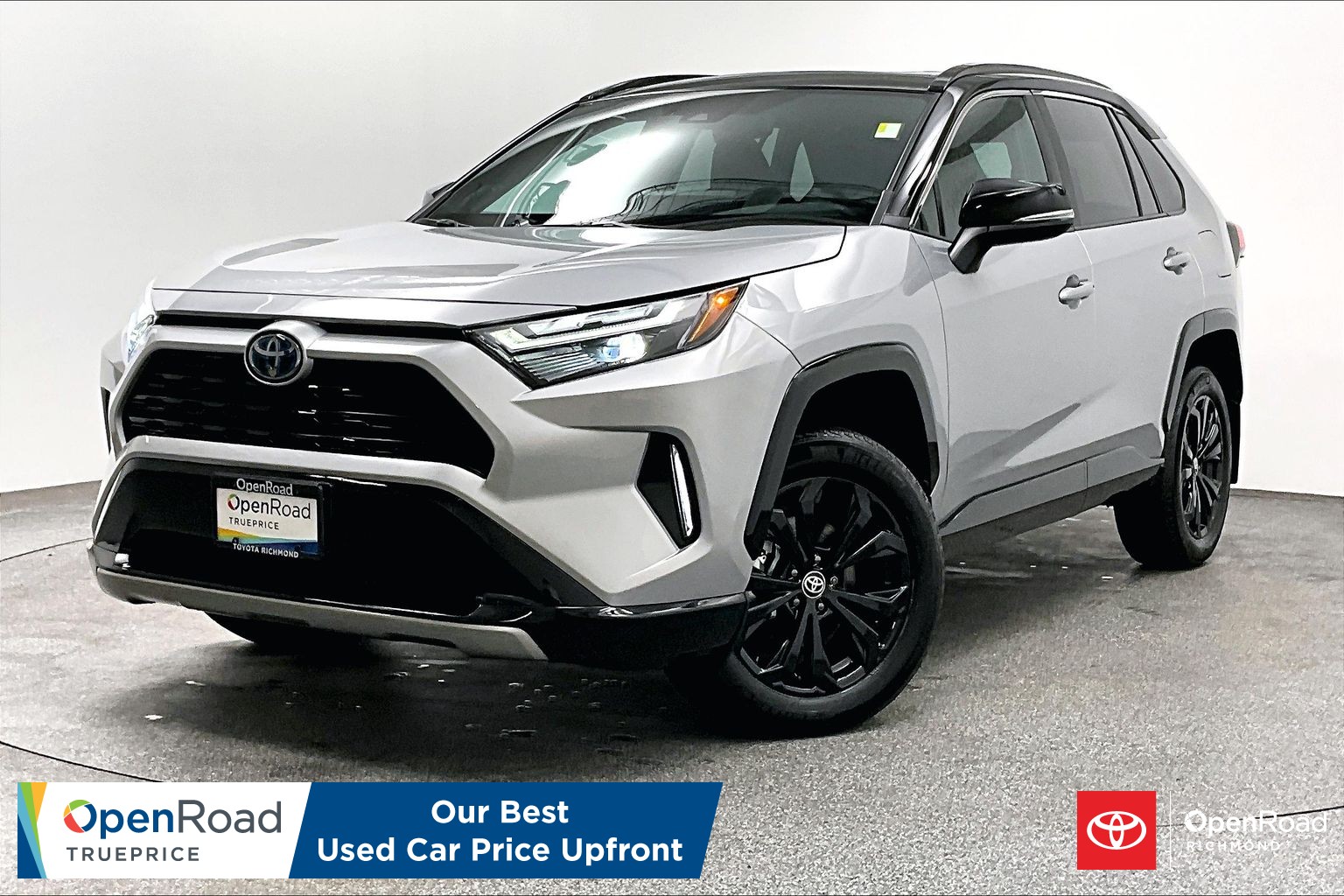 Silver Sky Metallic With Black Roof 2024 Toyota RAV4 Hybrid SUV / Crossover All-Wheel Drive Automatic