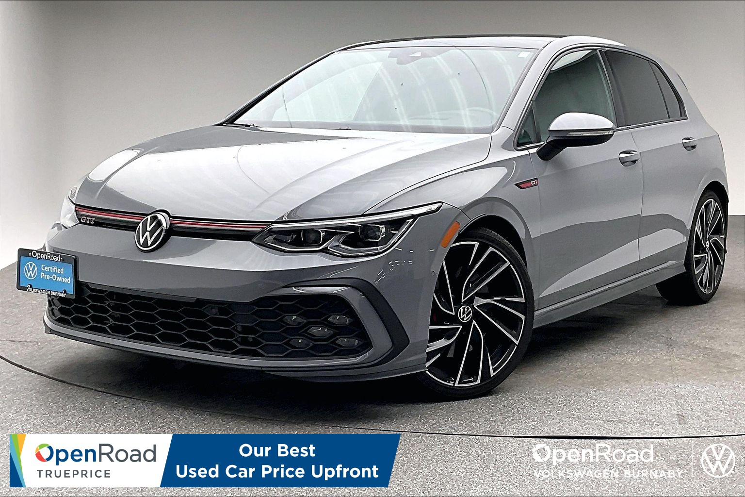 Gray (Moonstone Grey) 2022 Volkswagen Golf GTI Hatchback Front-Wheel Drive Manual