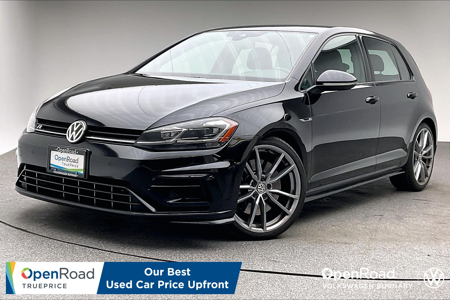 Deep Black Pearl 2019 Volkswagen Golf R Hatchback All-Wheel Drive Automatic
