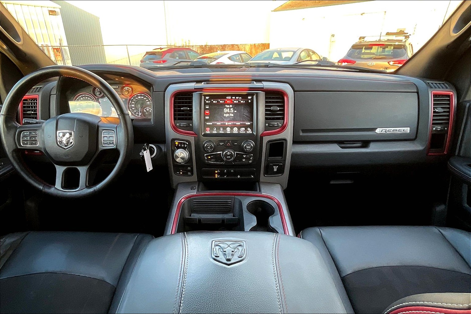 Steering Wheel and Dashboard in Dodge RAM 1500 Rebel · Free Stock